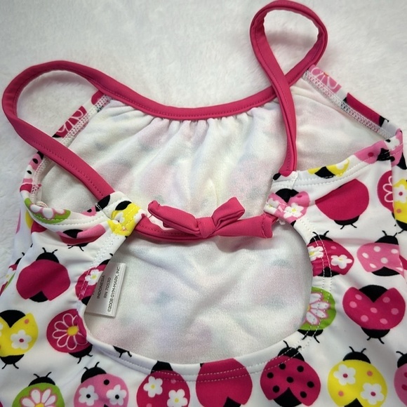 Gymboree Nylon/Spandex Ladybugs One Piece Infant Girls Swimsuit 6-12 Months - Picture 3 of 7